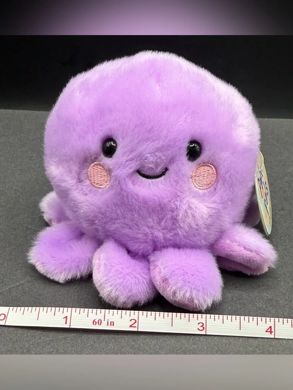 Palm Pals- Plush Oliver Octopus - Lavender Purple, Approx. 4 inches, NWT